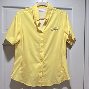 Columbia ladies sport fishing shirt size medium yellow